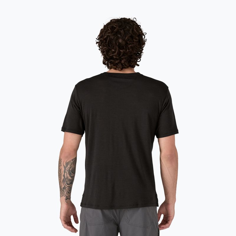 Pánské tričko Patagonia Cap Cool Merino Blend Graphic Shirt heritage header/black 2