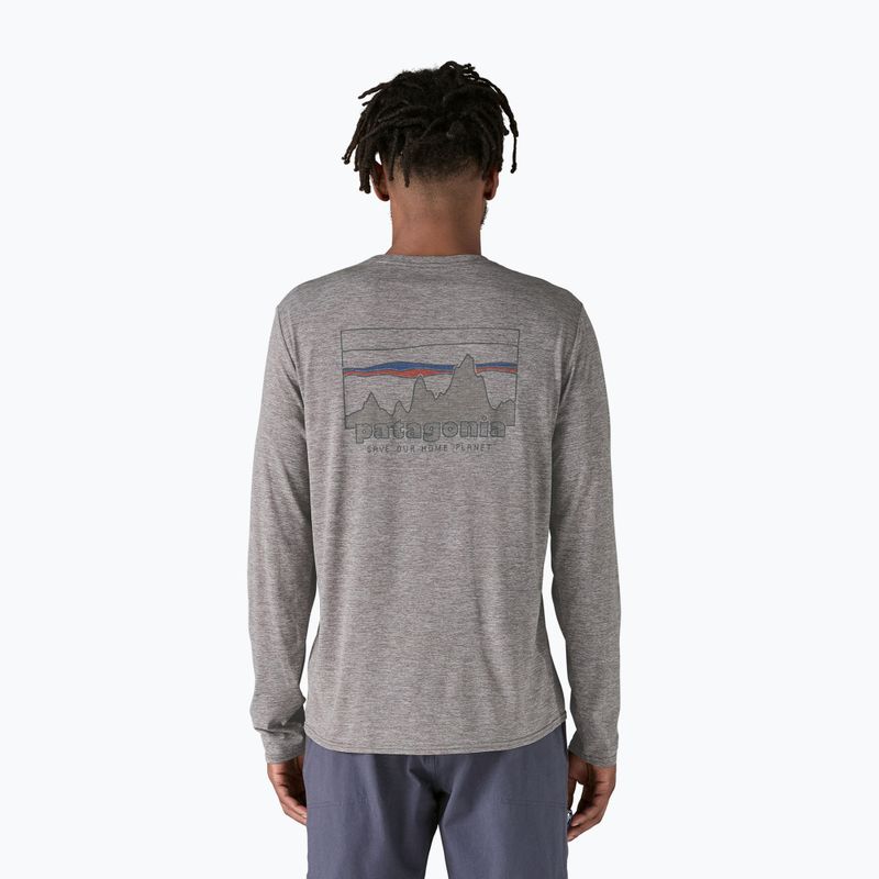 Pánské tričko Patagonia Cap Cool Daily Graphic 73 Longsleeve skyline/feather grey 5