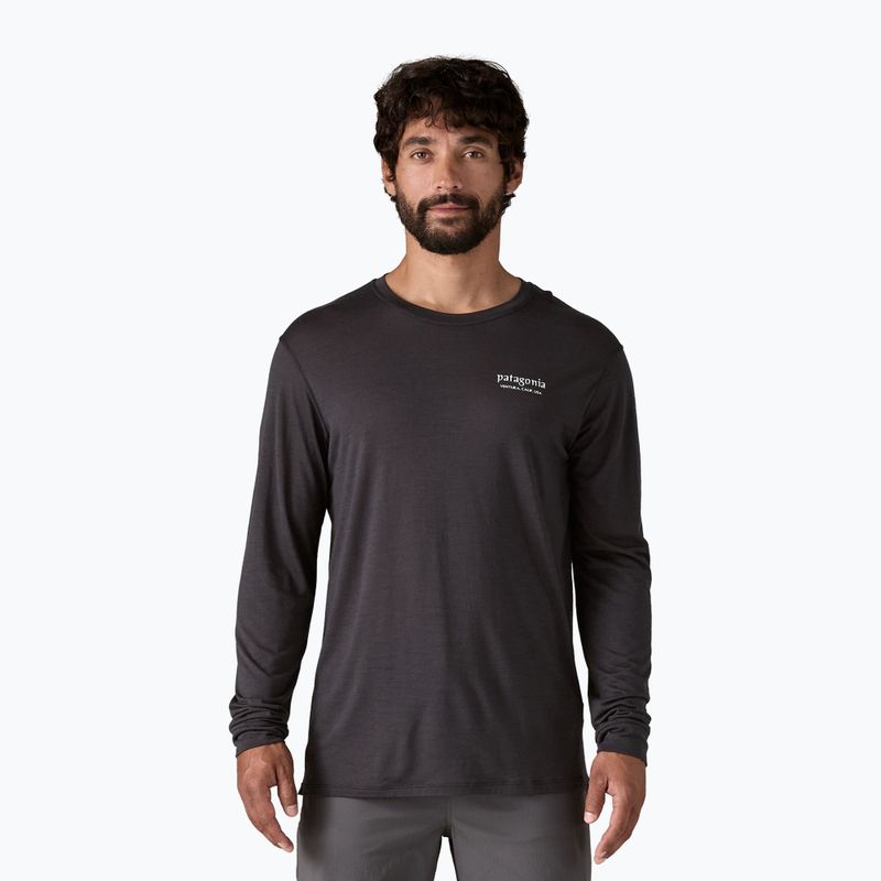 Pánské tričko Patagonia Cap Cool Merino Blend Longsleeve Graphic heritage header/black