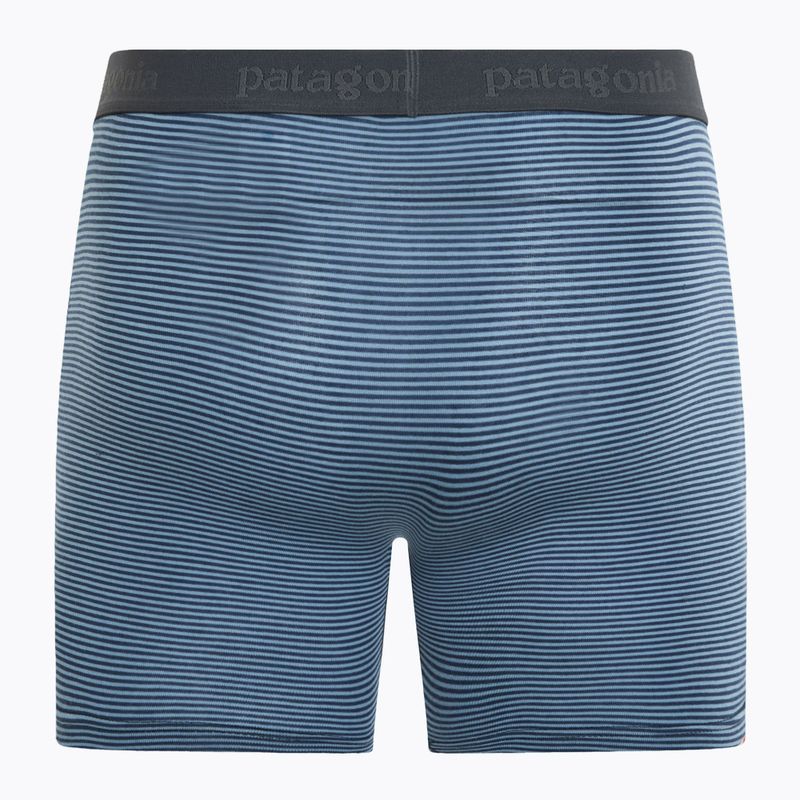 Pánské boxerky Patagonia Essential 6" fathom stripe/new navy 2