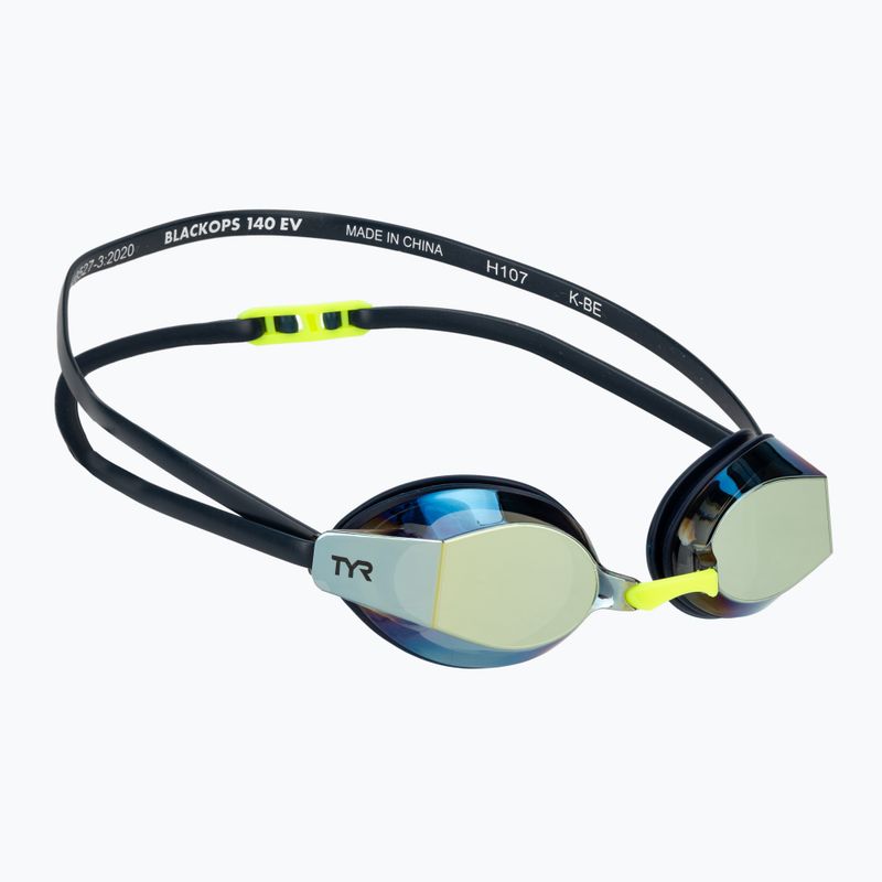 Plavecké brýle TYR Blackops 140 Ev Racing Mirrored gold/navy/yellow