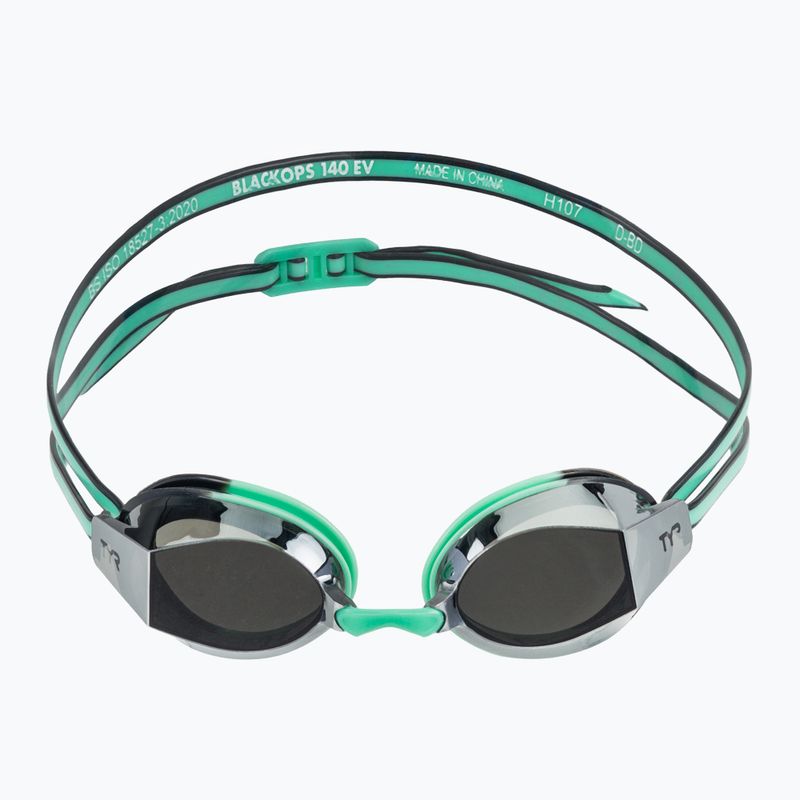 Dámské plavecké brýle TYR Blackops 140 Ev Racing Mirrored silver/ mint/ black 2