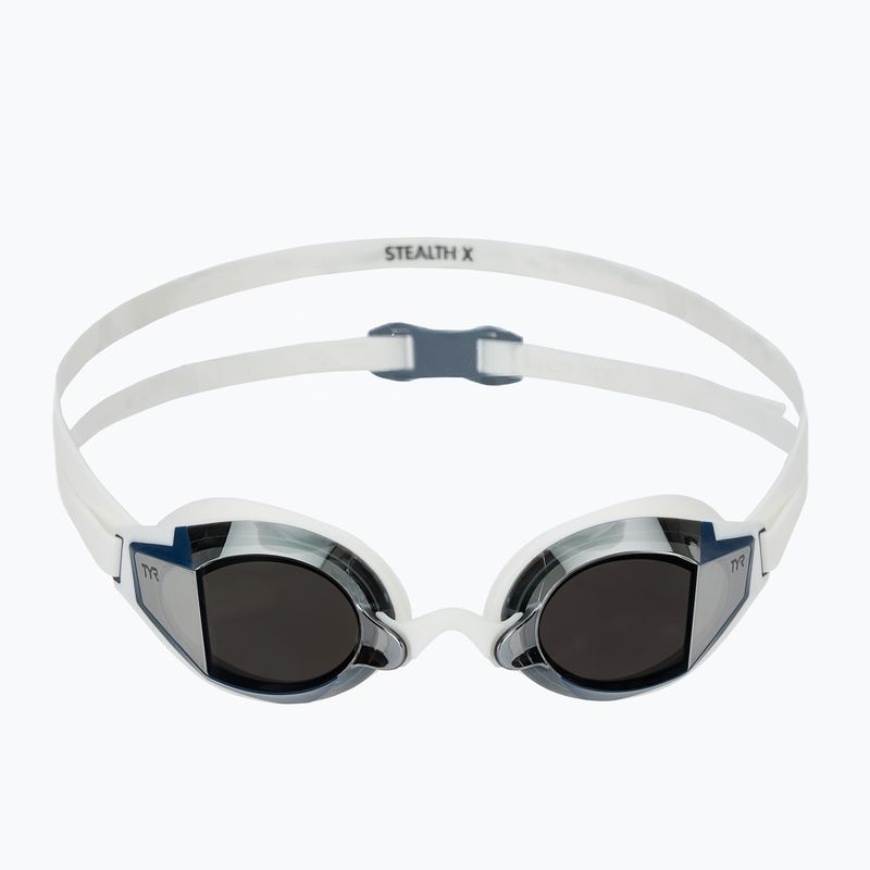Plavecké brýle TYR Stealth-X Performance Mirrored silver/ white/ white 2