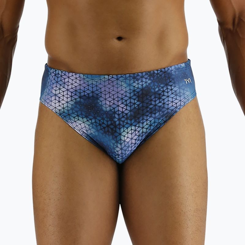 Pánské plavecké kalhotky TYR Starhex Racer blue ice