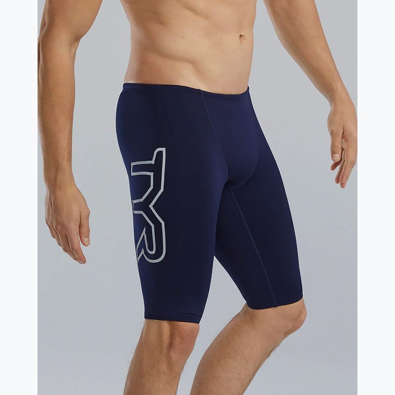 Pánské plavky TYR Soild Large Logo Jammer navy 7