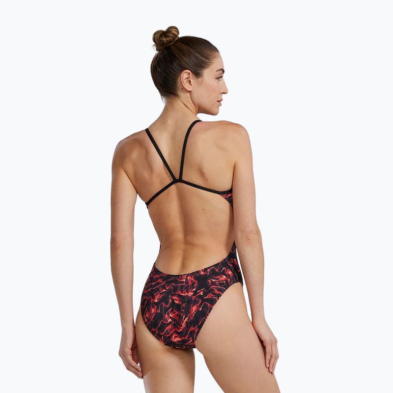 Dámské jednodílné plavky TYR Durafast Elite Energy Cutoutfit red 5