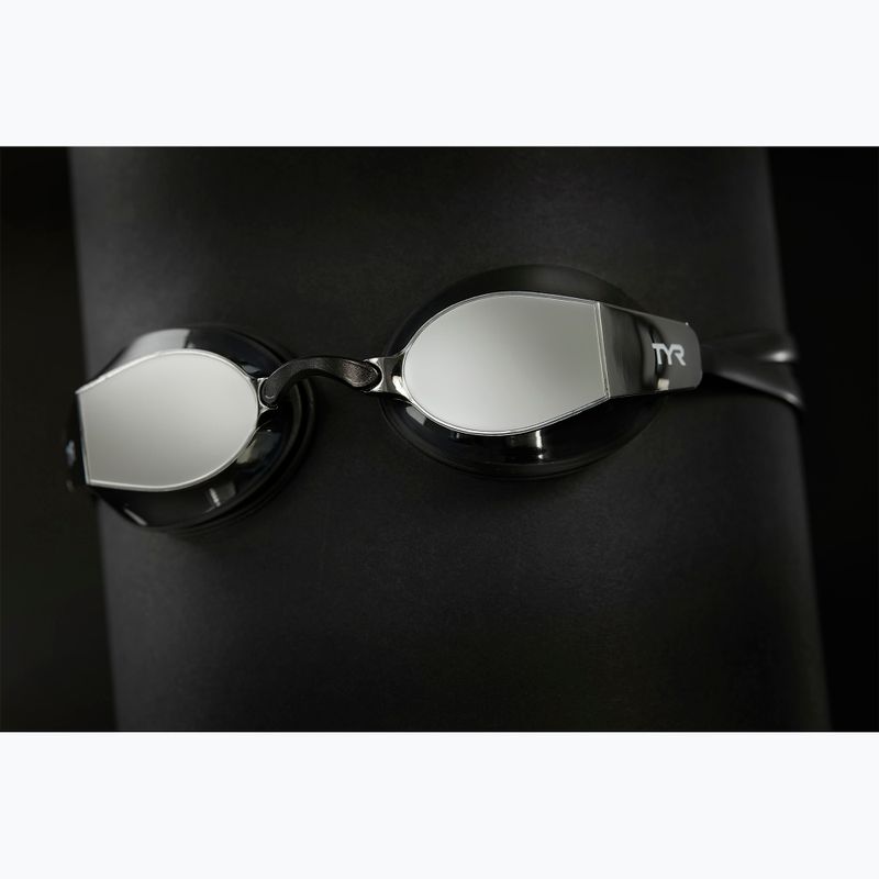 Plavecké brýle TYR Blackops 140 Ev Racing Mirrored silver/black/black 5