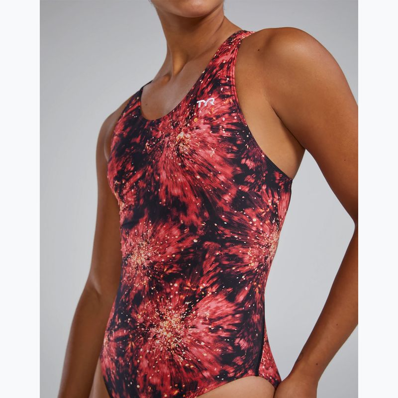 Dámské jednodílné plavky TYR Durafast Elite Radiant Flare Maxfit red 5