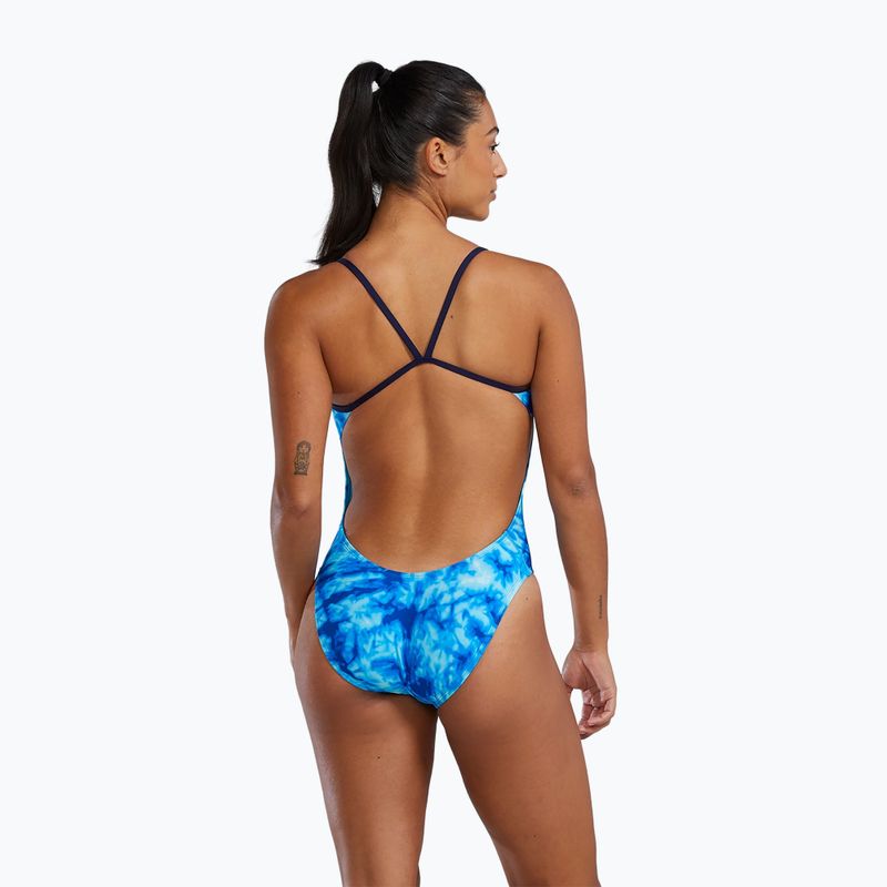 Dámské jednodílné plavky TYR Durafast Elite Azultec Cutoutfit ocean blue 2