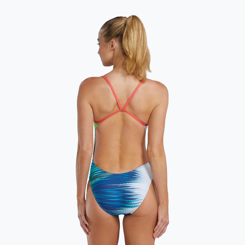 Dámské jednodílné plavky TYR Durafast Elite Bravura Cutoutfit white/multi 2