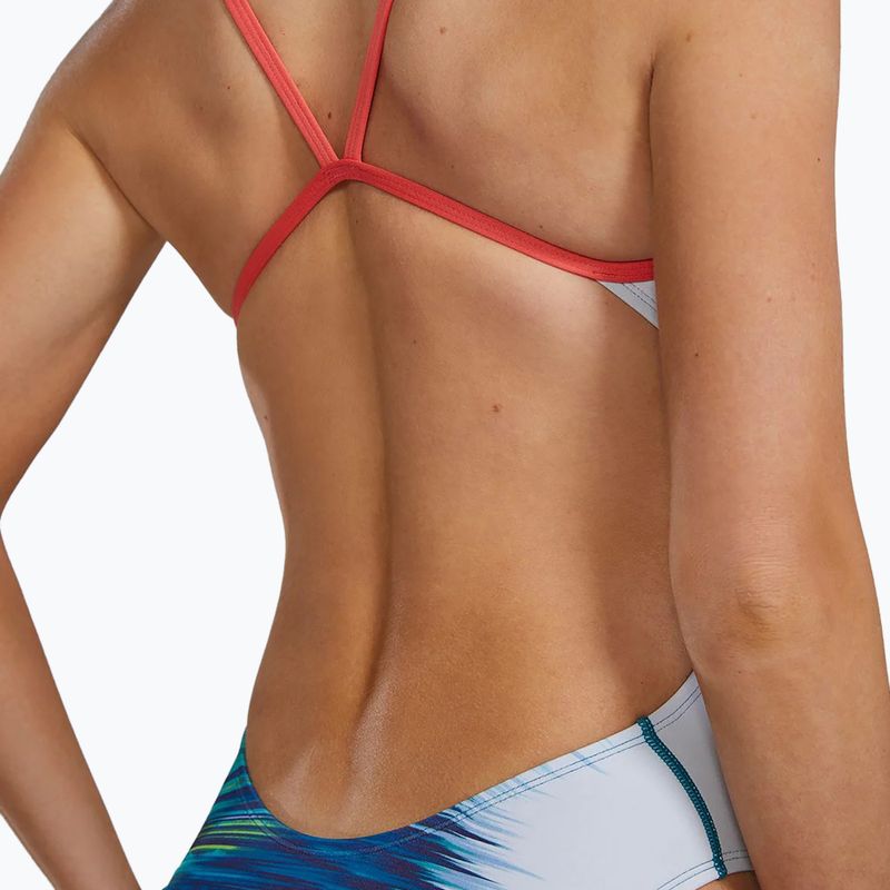 Dámské jednodílné plavky TYR Durafast Elite Bravura Cutoutfit white/multi 8