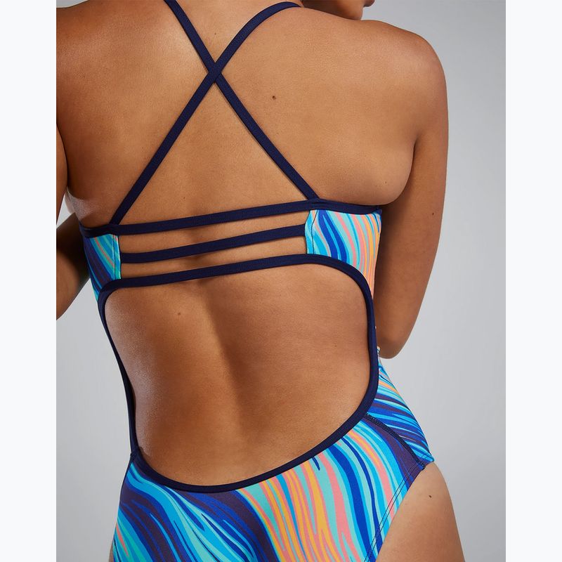 Dámské jednodílné plavky TYR Durafast Elite Riptidal Trinityfit teal/orange 5