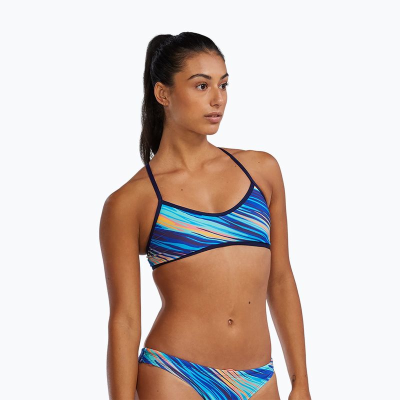 Horní díl plavek  TYR Riptidal Trinity teal/orange 4