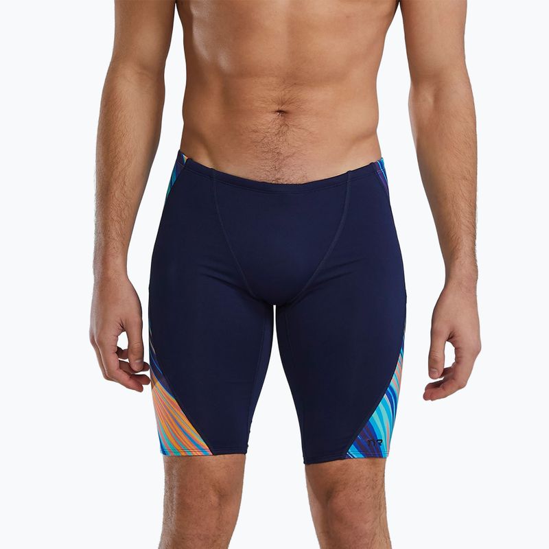 Pánské plavky jammer  TYR Durafast Elite Riptidal Jammer teal/orange 5