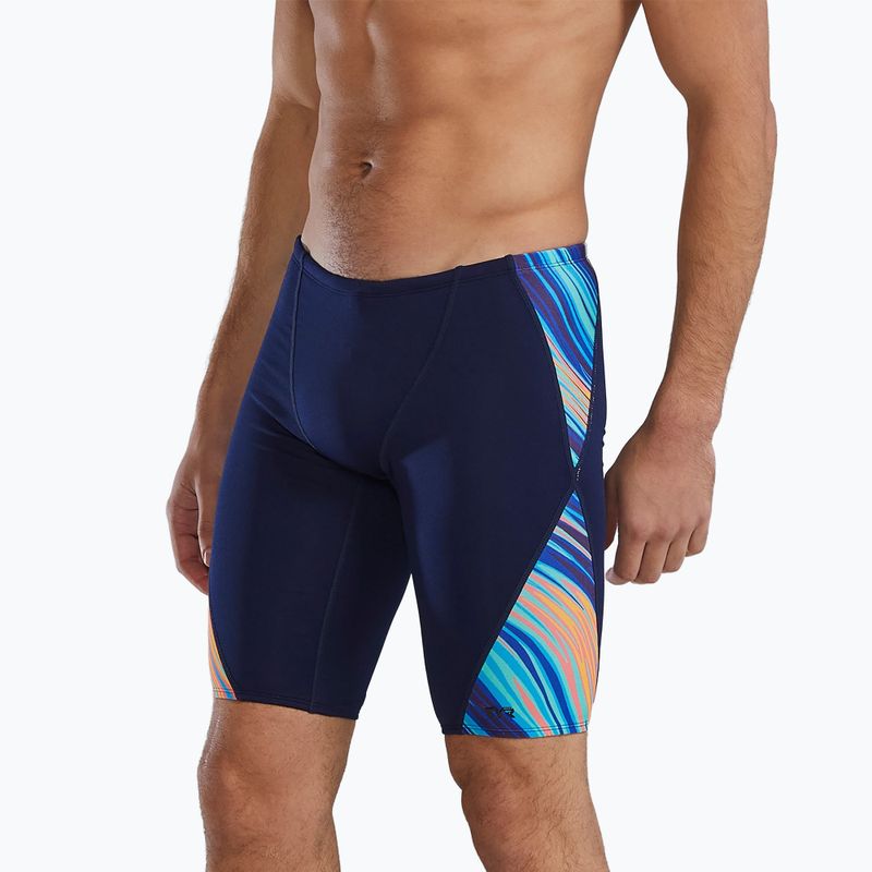 Pánské plavky jammer  TYR Durafast Elite Riptidal Jammer teal/orange 7
