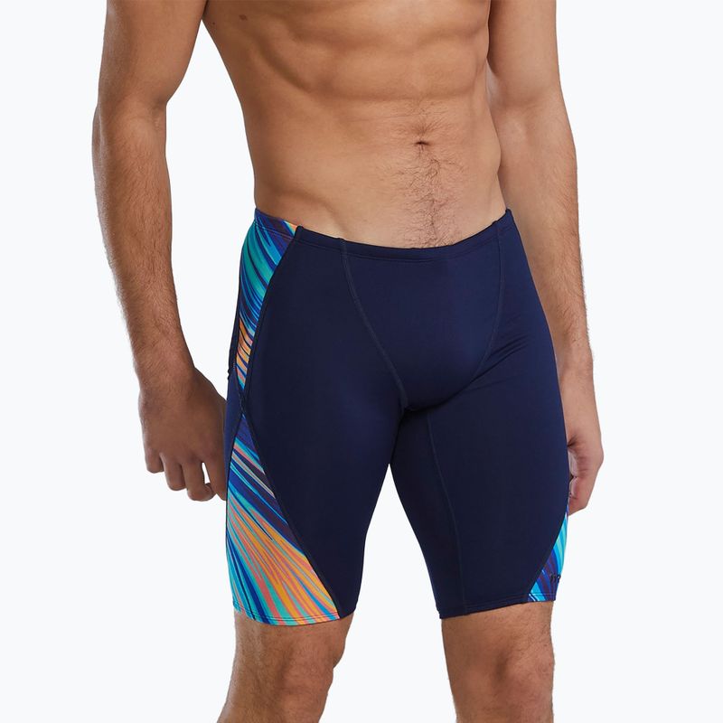 Pánské plavky jammer  TYR Durafast Elite Riptidal Jammer teal/orange 8