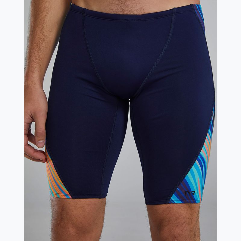 Pánské plavky jammer  TYR Durafast Elite Riptidal Jammer teal/orange 9