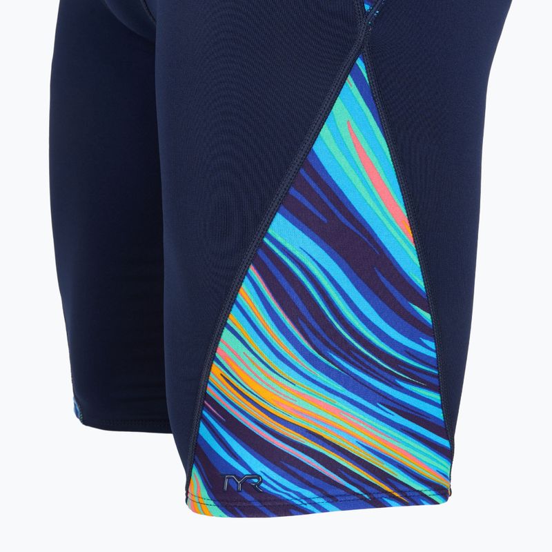 Pánské plavky jammer  TYR Durafast Elite Riptidal Jammer teal/orange 3