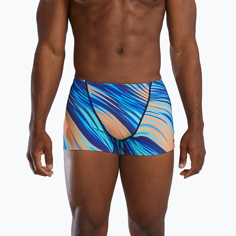 Pánské plavecké boxerky TYR Durafast Elite Riptidal Square Leg teal/orange