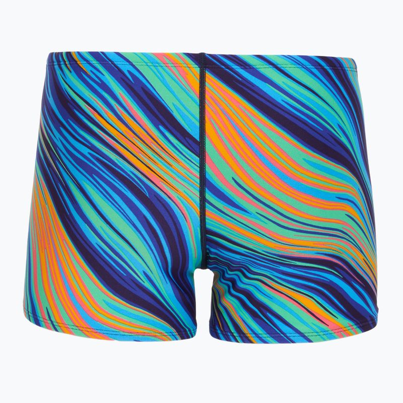 Pánské plavecké boxerky TYR Durafast Elite Riptidal Square Leg teal/orange 2