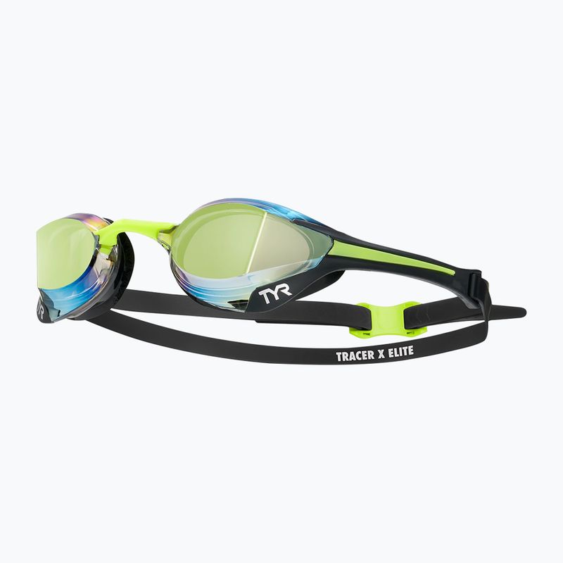 Plavecké brýle TYR Tracer-X Elite Racing Mirrored black/lime
