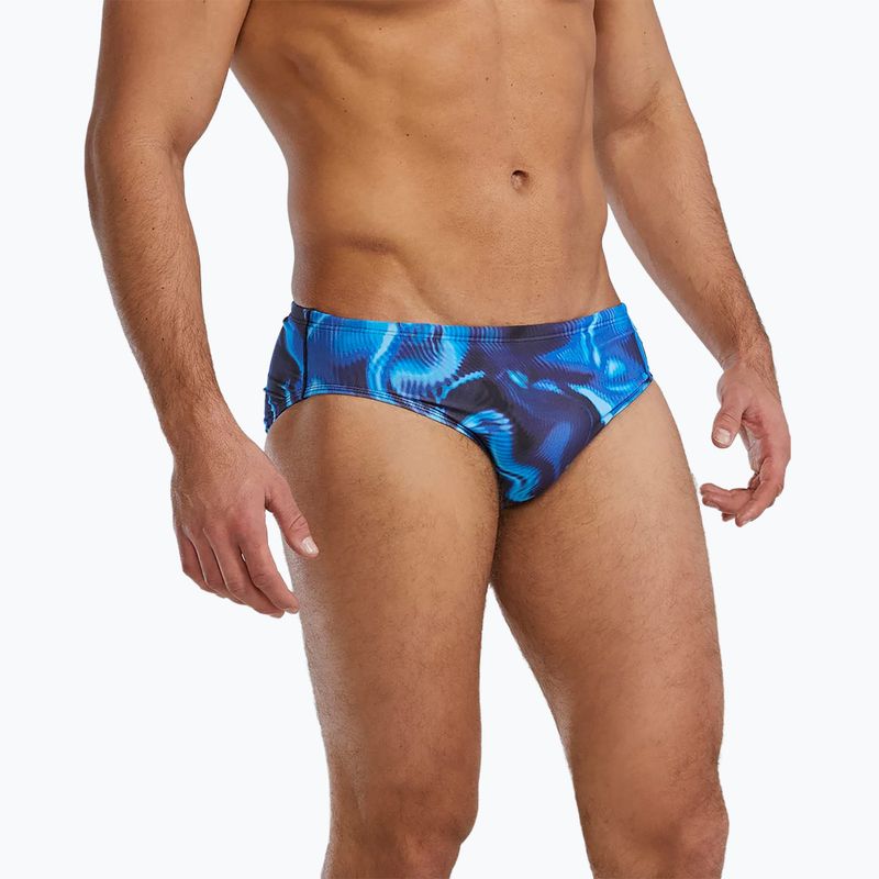 Pánské plavecké slipy TYR Durafast Elite Waveform Brief blue 3