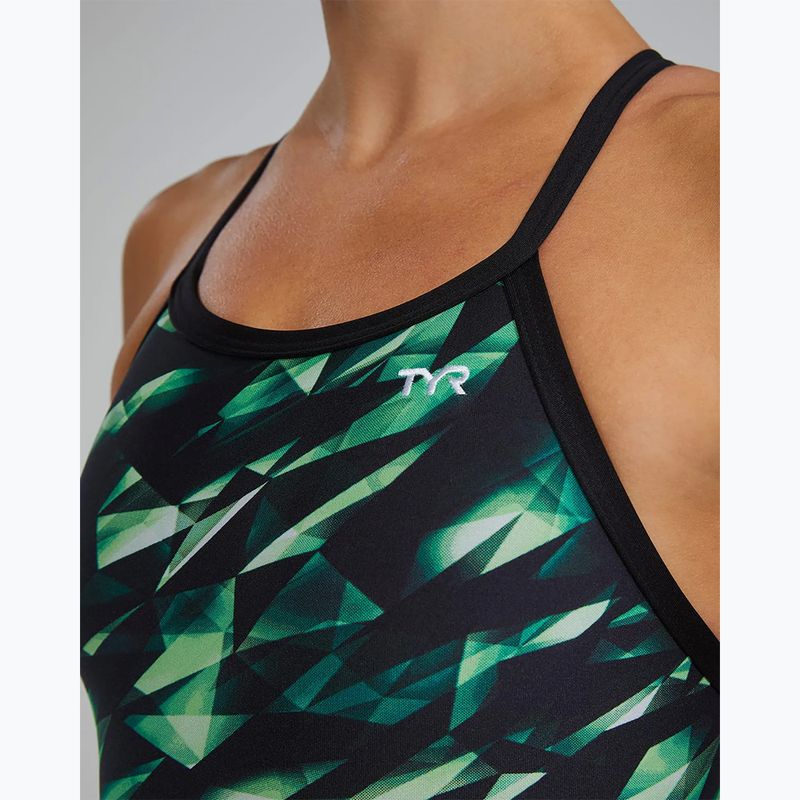 Dámské jednodílné plavky TYR Durafast Elite Triadic Diamondfit green 9