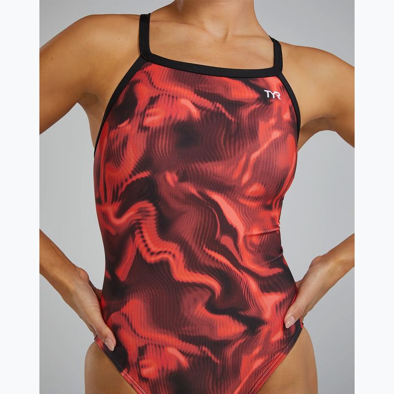 Dámské jednodílné plavky Tyr Durafast Elite Waveform Diamondfit red 5