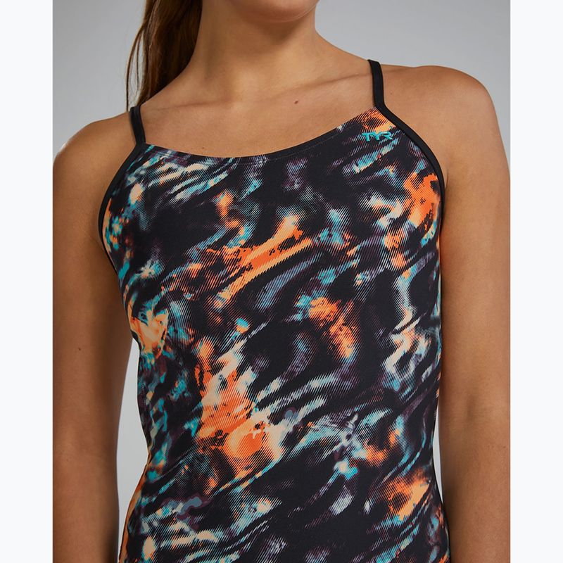 Dámské jednodílné plavky Tyr Durafast Elite Validus Cutoutfit orange/aqua/black 5