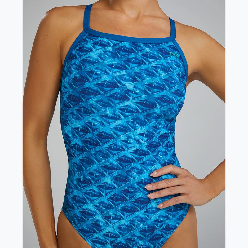 Dámské jednodílné plavky Tyr Durafast Elite Oceanid Diamondfit light blue/aqua 5