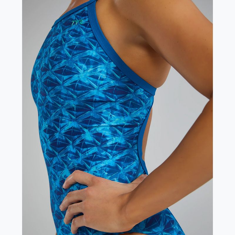 Dámské jednodílné plavky Tyr Durafast Elite Oceanid Diamondfit light blue/aqua 8
