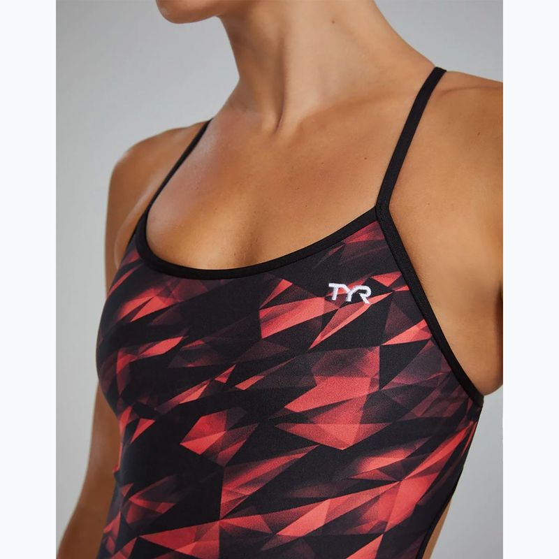 Dámské jednodílné plavky TYR Durafast Elite Triadic Trinityfit red 9