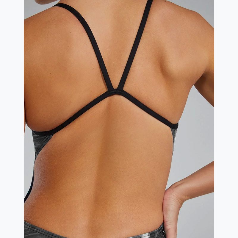 Dámské jednodílné plavky TYR Durafast Elite Waveform Cutoutfit titanium 11