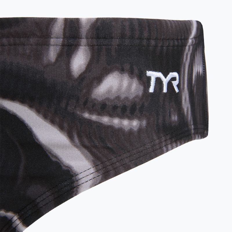 Pánské plavecké slipy TYR Durafast Elite Waveform Brief titanium 3
