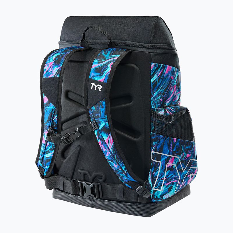 Plavecký batoh TYR Alliance Printed 45 l blue/pink marmais 2