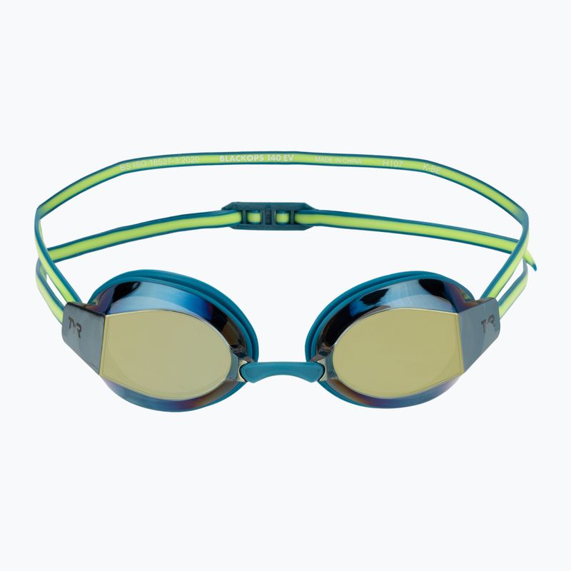 Plavecké brýle TYR Blackops 140 Ev Racing Mirrored turquoise/lime 2