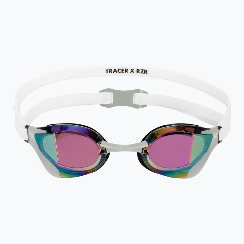 Plavecké brýle TYR Tracer-X RZR Mirrored white/grey 2