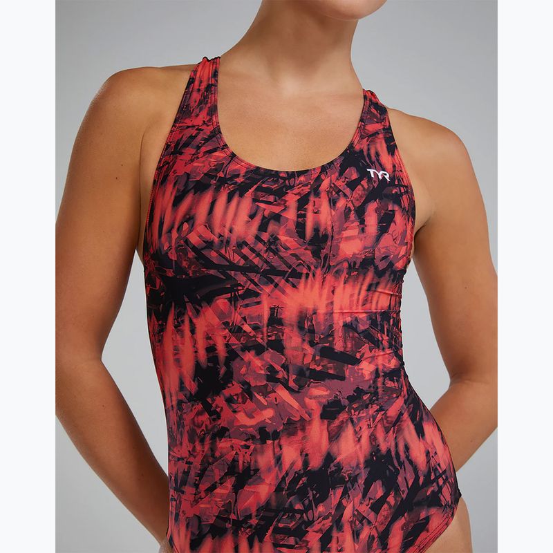 Dámské jednodílné plavky TYR Durafast Lite Seismo Maxfit red 5