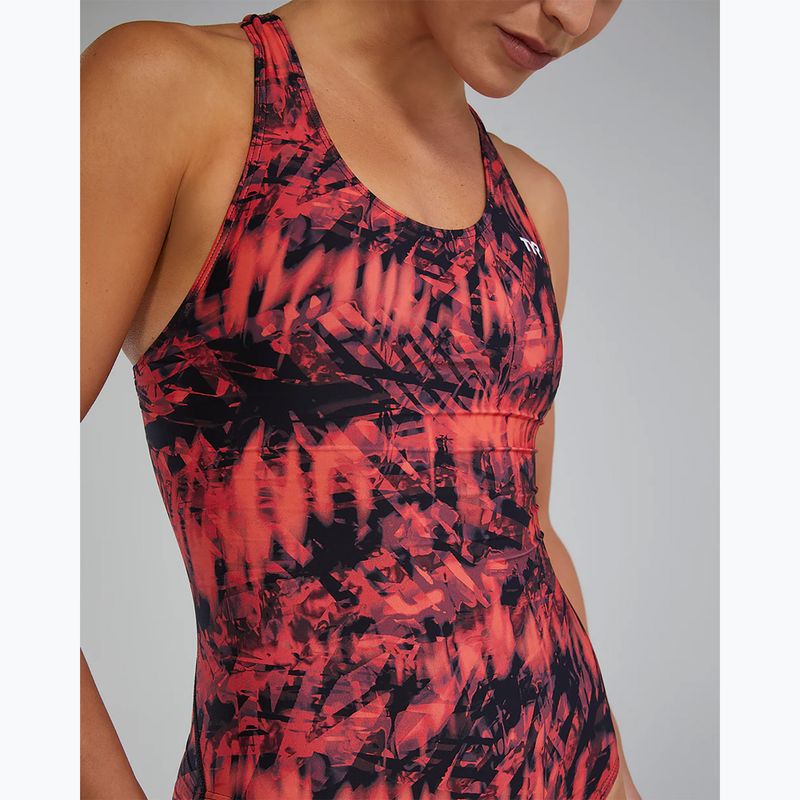 Dámské jednodílné plavky TYR Durafast Lite Seismo Maxfit red 7