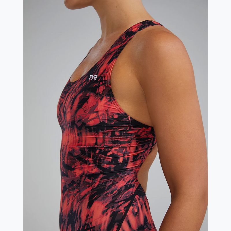 Dámské jednodílné plavky TYR Durafast Lite Seismo Maxfit red 8