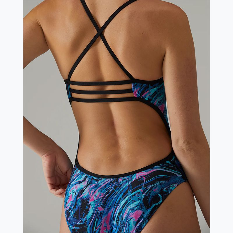 Dámské jednodílné plavky TYR Durafast Elite Trinityfit blue/pink marmais 8