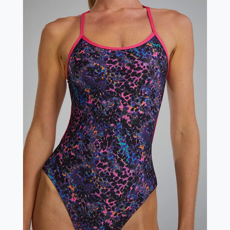 Dámské jednodílné plavky TYR Durafast Elite Trinityfit petunia stipple 5