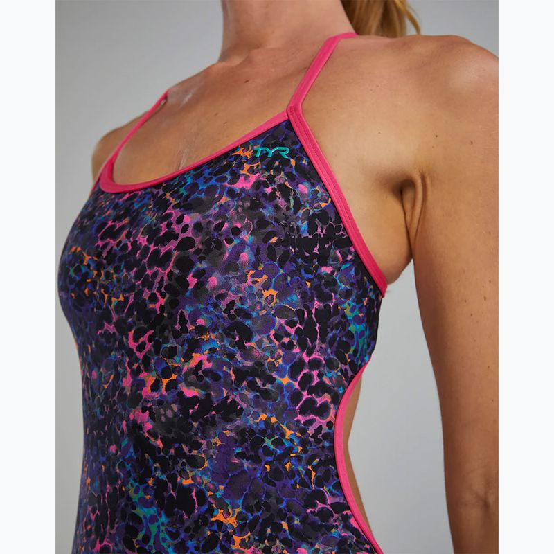 Dámské jednodílné plavky TYR Durafast Elite Trinityfit petunia stipple 7