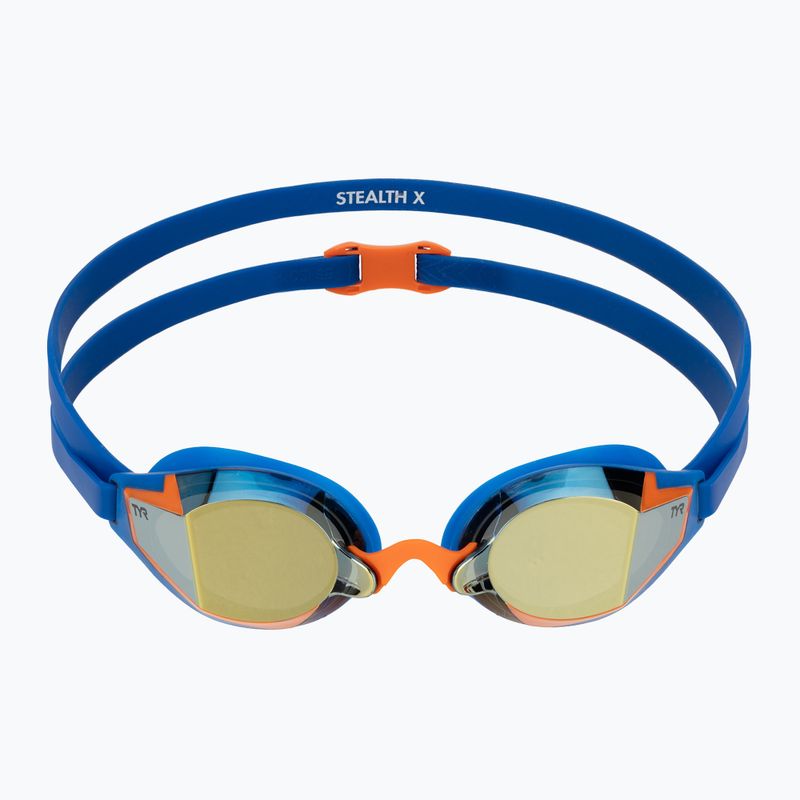 Plavecké brýle TYR Stealth-X Performance Mirrored navy/gold 2