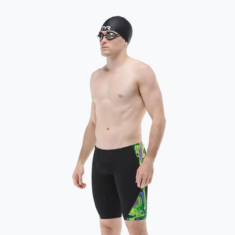 Pánské plavecké jammery TYR Splice Flux Jammer lime/multi 6