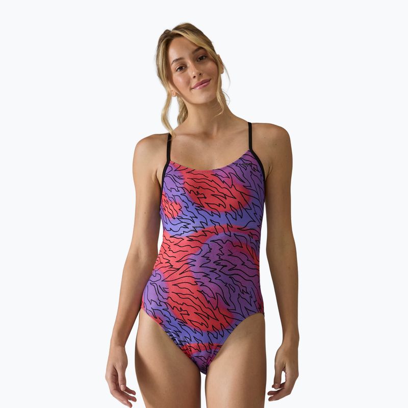 Dámské jednodílné plavky Tyr Cutoutfit Hodori orange/purple