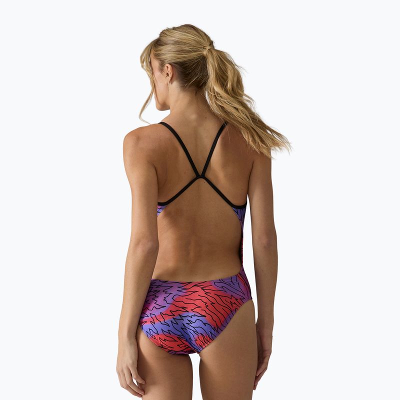Dámské jednodílné plavky Tyr Cutoutfit Hodori orange/purple 2