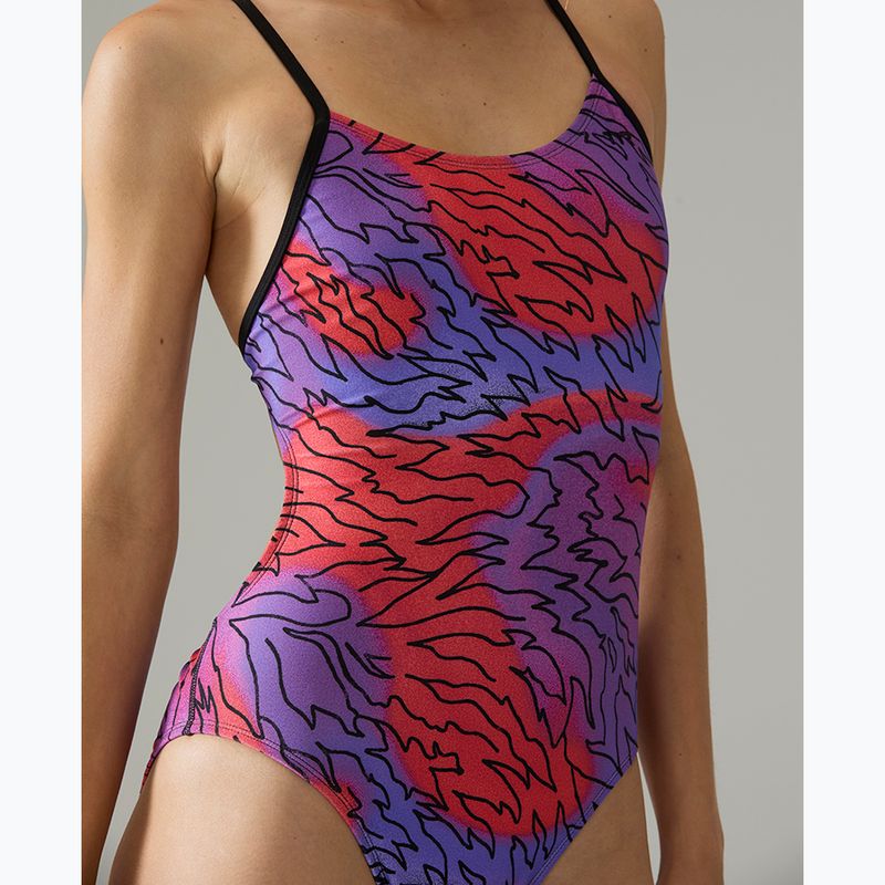 Dámské jednodílné plavky Tyr Cutoutfit Hodori orange/purple 5