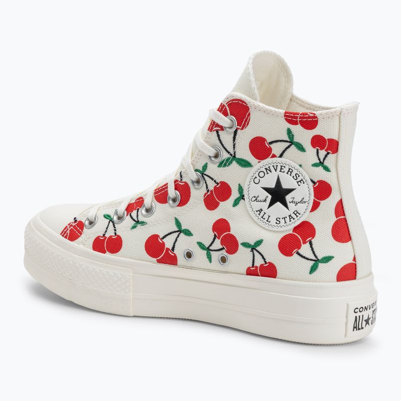 Dámské tenisky Converse Chuck Taylor All Star Lift Platform Cherries Hi egret/red/green 3
