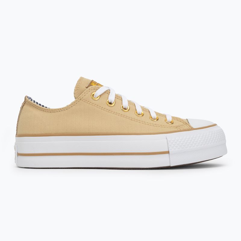 Dámské tenisky Converse Chuck Taylor All Star Lift Platform Herringbone Stripe utility sunflower/trek tan 2
